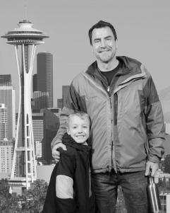 My youngest son, Alex, and me, in Seattle, Washington.  Yes, this picture was photo-shopped by the good people at the Space Needle! 